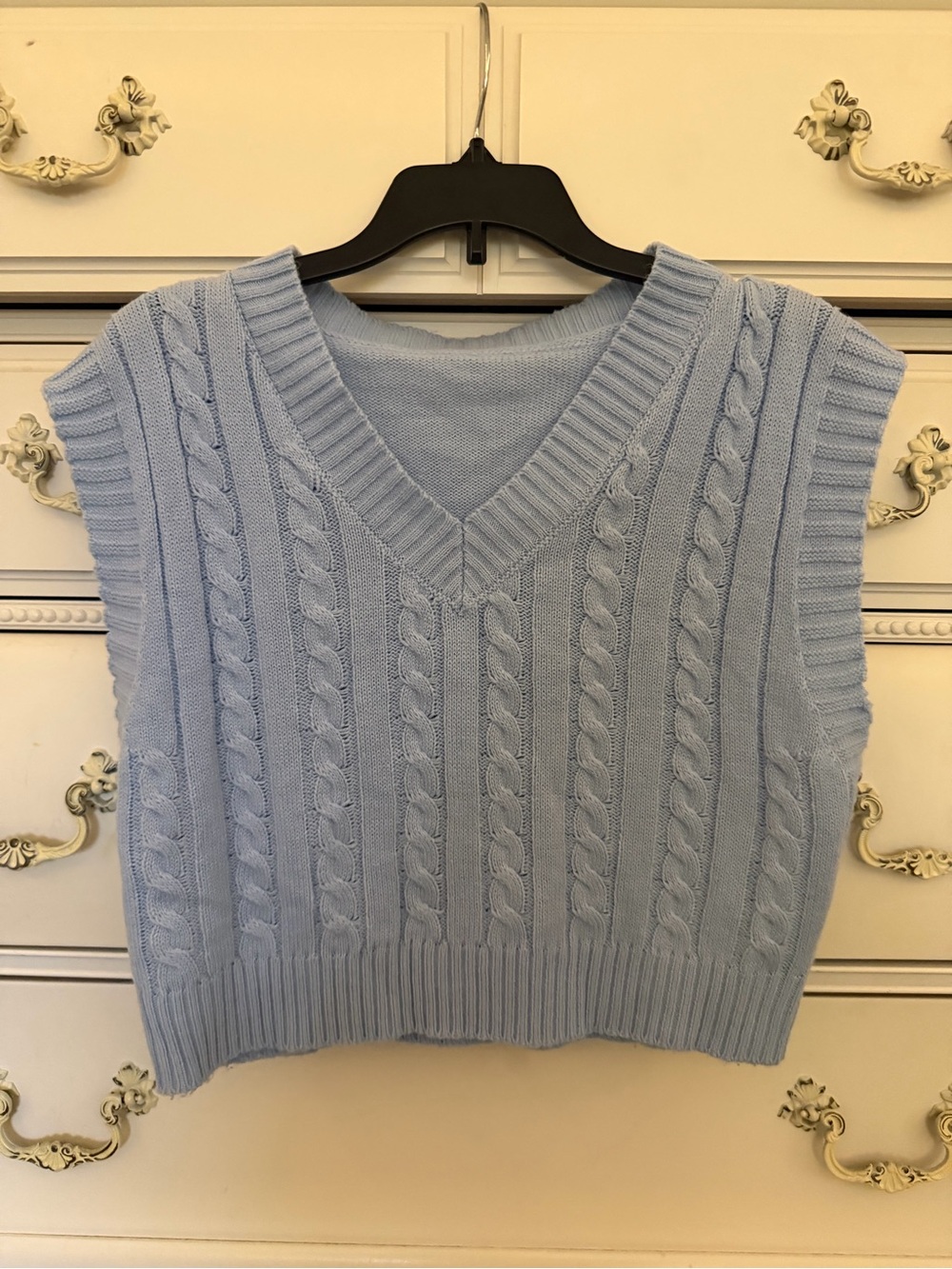 Light Blue V-Neck Sweater Vest